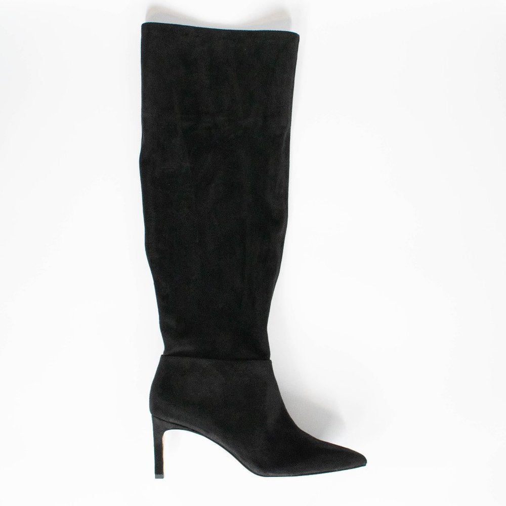 BCBGeneration Women's Marlo Black Micro Suede Knee-High Boots, 6.5 M